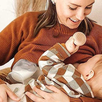 Close-up of the Haakaa Generation 2 silicone breast pump with its sturdy suction base.