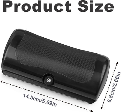 Wiyici dog grooming tool removing loose undercoat hair from a short haired pet.