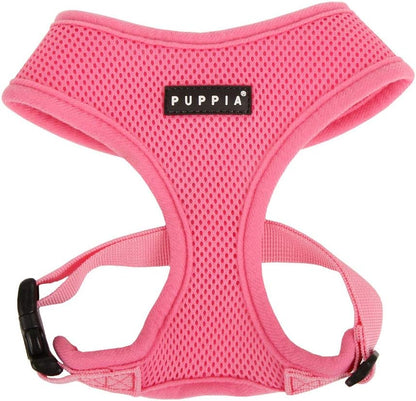 Puppia Soft Dog Harness Pink Medium front view