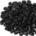 Onlyfire black river rocks 2lb bag front view for aquarium and plants
