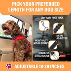Black nylon strap of the Active Pets pet travel restraint