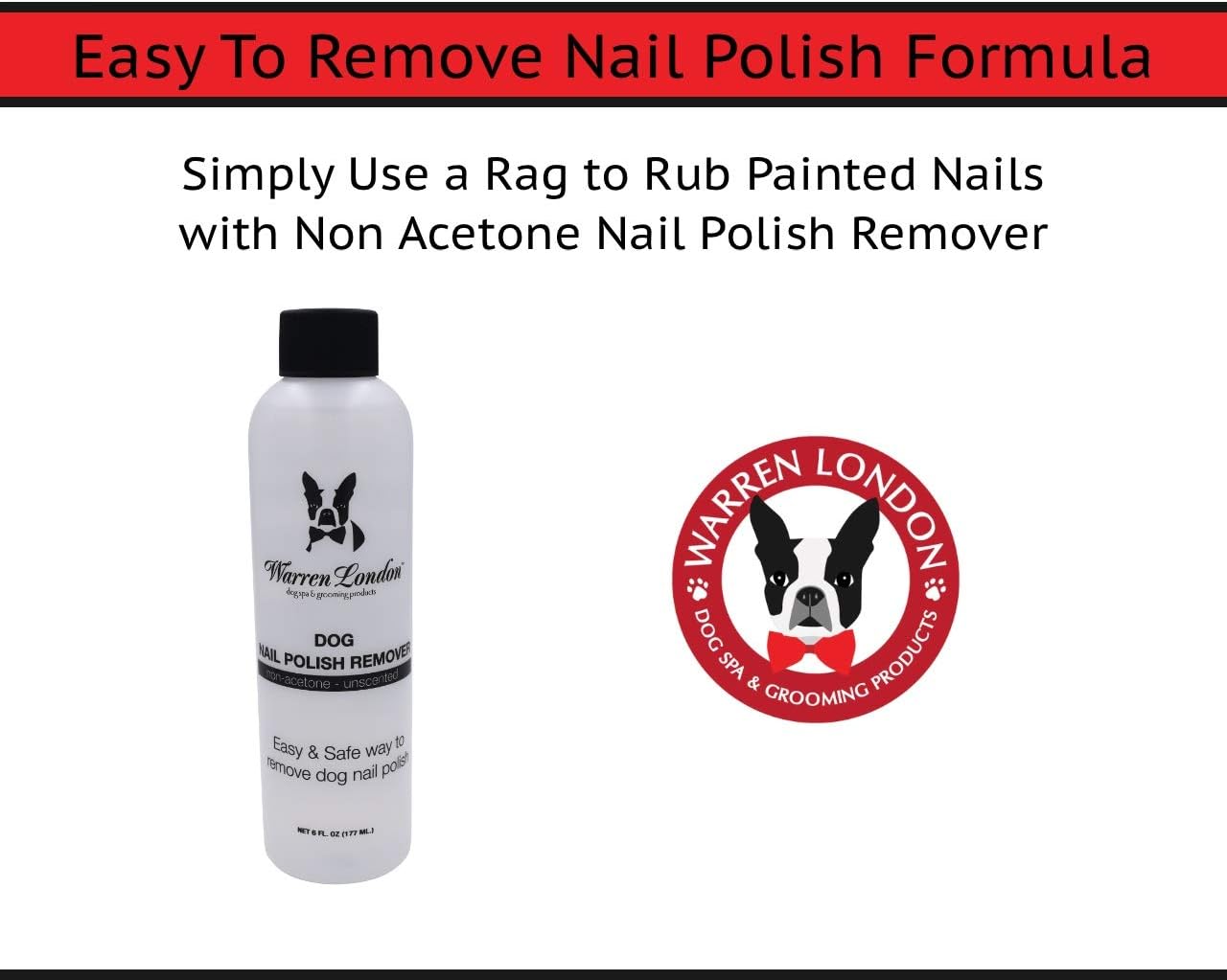 Instructional graphic for Warren London pet nail pen