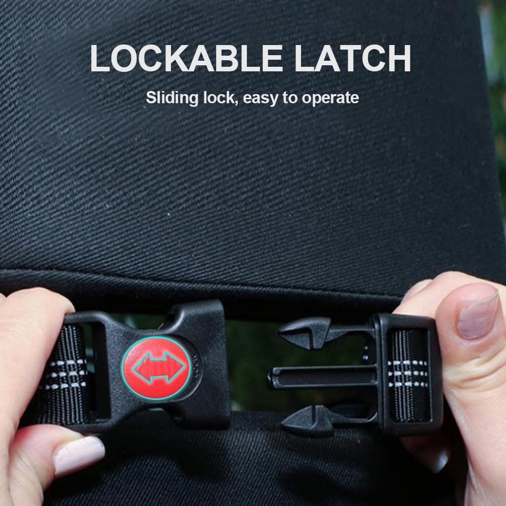 Anicy 3 in 1 pet restraint showing durable metal clip mechanism