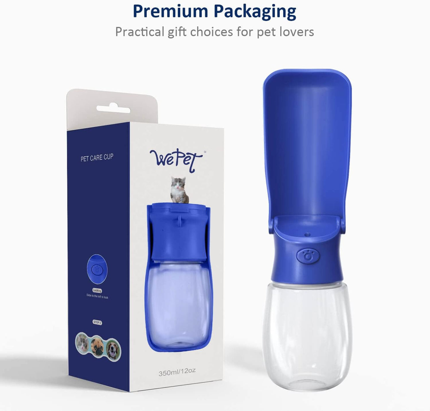 Silicone gel seal ring detailed view on WePet pet hydration flask