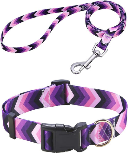Mihqy Dog Collar with Bohemia Floral Tribal Geometric Patterns - Soft Ethnic Style Collar Adjustable for Small Medium Large Dogs(Floral Pink,M) - Image 10