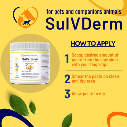 Healthy Paw Life SulVDerm sulfur paste container for veterinary skin care