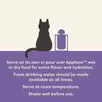 Close up of Applaws grain free savory cat food broth being poured over dry kibble.