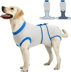 Adjustable fasteners on authentic imported OPAW pet medical clothing