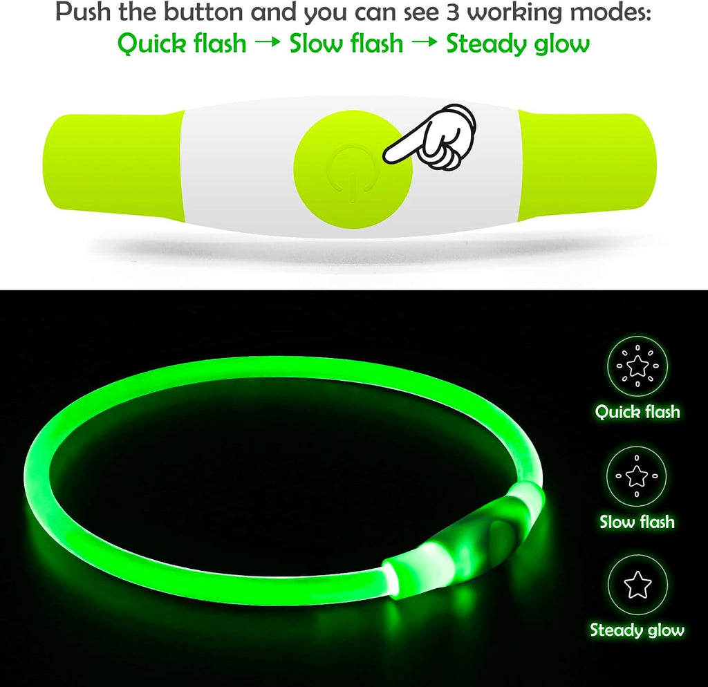 Bseen USB rechargeable dog safety light side view