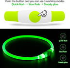 Bseen USB rechargeable dog safety light side view
