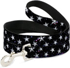 Buckle-Down pet leash front view showing glowing stars pattern