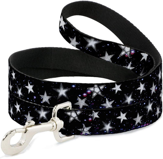 Buckle-Down Glowing Stars in Space dog leash front view