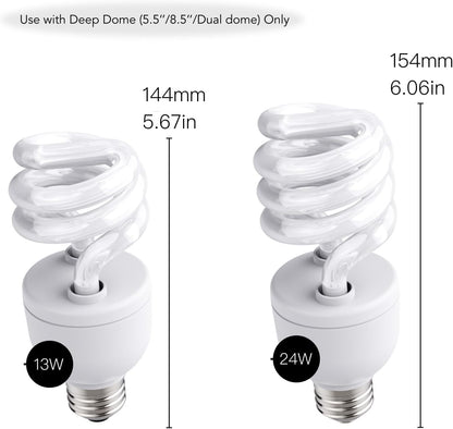 Repti Home desert reptile light bulb installed in a standard terrarium fixture