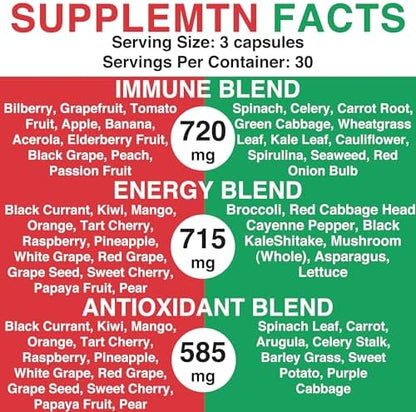 Forent Super Fruits and Veggies twin pack dietary bottles highlighting 90 count packaging.
