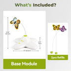 All For Paws cat toy with flashing butterfly attachment