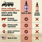 Back 40 Dogs premium grass-fed pet supplement pour application on dog food