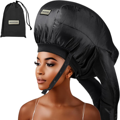 MEELUKYAYA hooded hair dryer bonnet attachment front view showing dual tube design