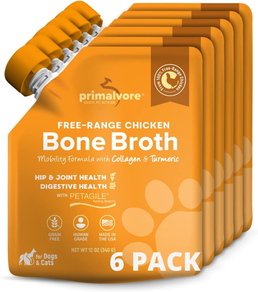 Free-Range Bone Broth for Dogs &Cats, Mobility Formula w/Collagen Peptides to Help Support Hip & Joints, Digestion, Skin & Coat and Hydration, Human Grade, Made in USA. Chicken 2 Pack - Image 10