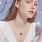 KZX 925 silver animal pendant necklace showcased on a lifestyle model for sizing comparison