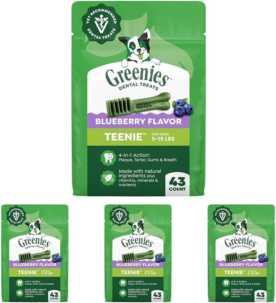 Greenies Dog Treats Veterinarian-Recommended Natural Dental Treats for Dogs, Teenie Size, Fresh Flavor, 12 oz. Pack, 43 Count - Image 14