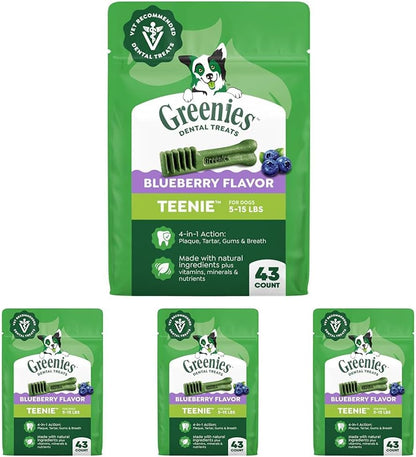 Greenies Dog Treats Veterinarian-Recommended Natural Dental Treats for Dogs, Teenie Size, Fresh Flavor, 12 oz. Pack, 43 Count - Image 14