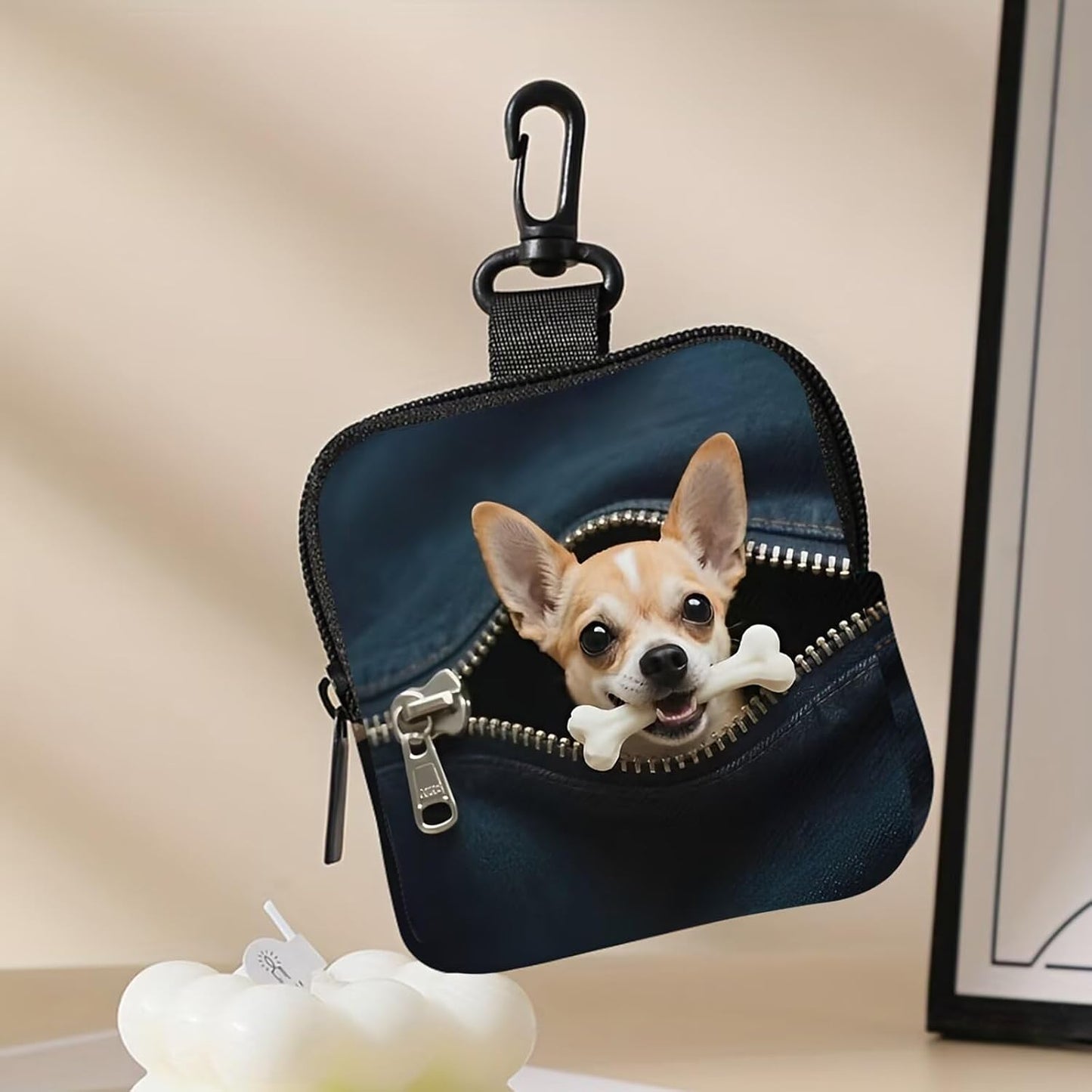 Floral Black Cat Hanging Zero-Hands-Free Waist/Belt/Bag Clip Organizer for Snacks,Earphones,Keys & Daily Essentials|Gifts for Cat LoversAB-002 - Image 15