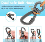 Close up of Miao Chuai dog seat belt steel cable and buckle