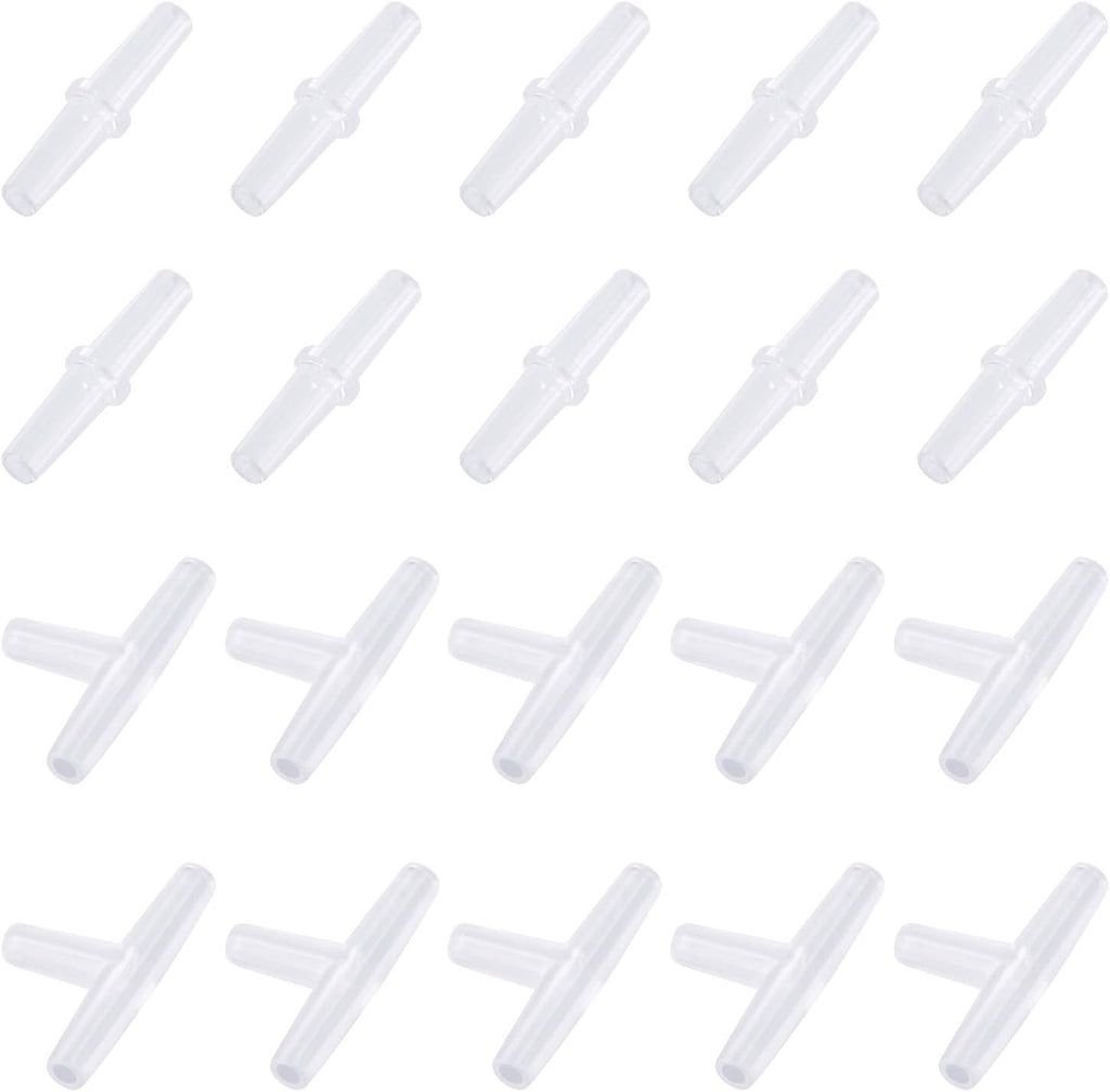 Pawfly Aquarium Airline Tubing Connectors Plastic Inline Valve, Fish Tank Air Pump Connector, 40-Piece - Image 9