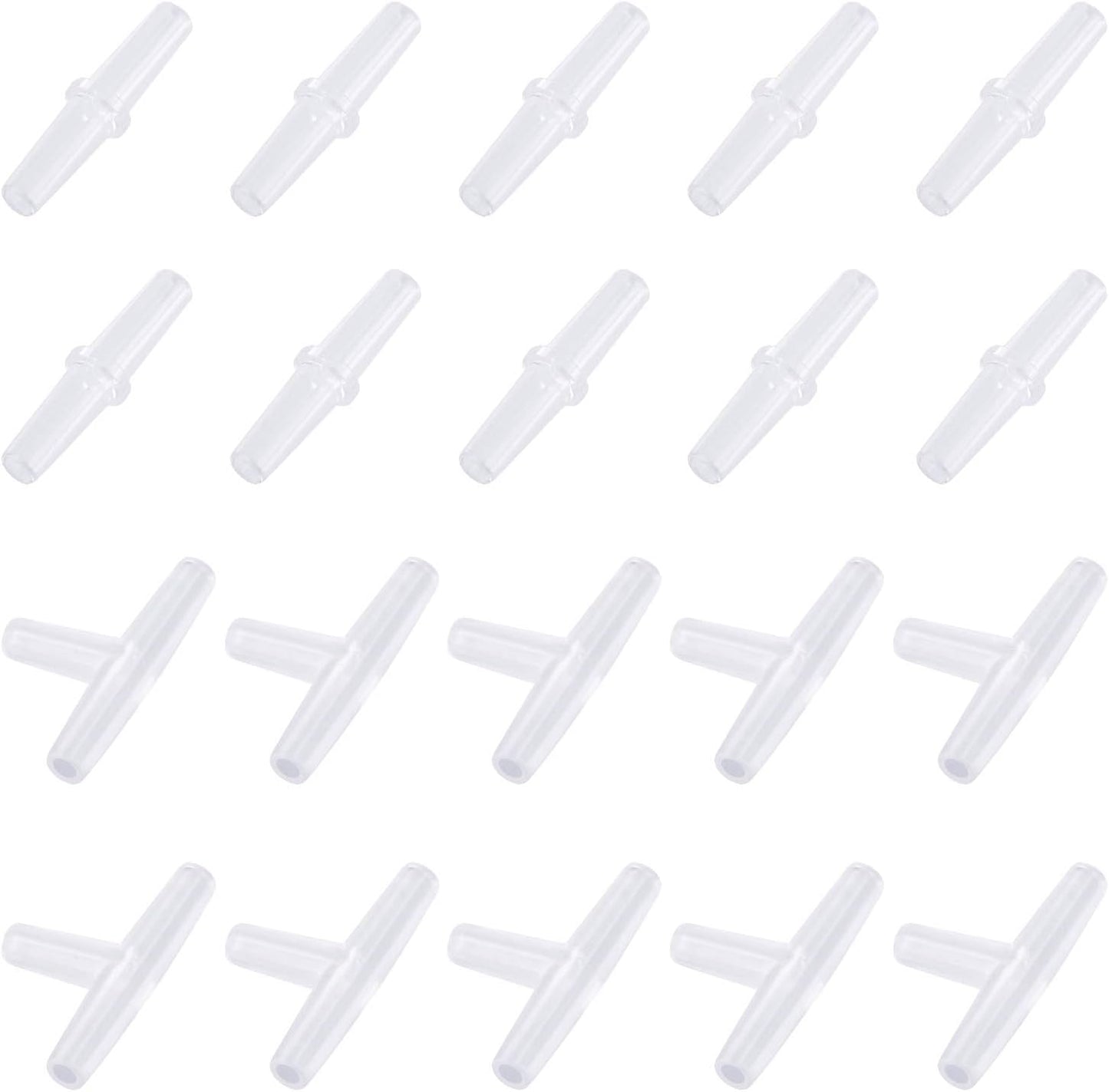 Pawfly Aquarium Airline Tubing Connectors Plastic Inline Valve, Fish Tank Air Pump Connector, 40-Piece - Image 9