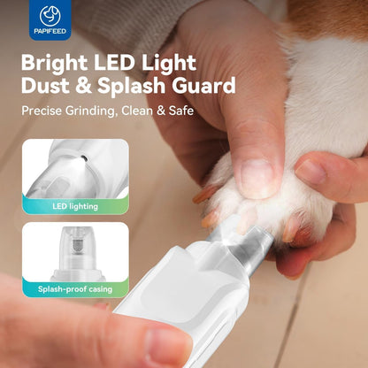 Papifeed electric nail grinder with dust-proof splash guard