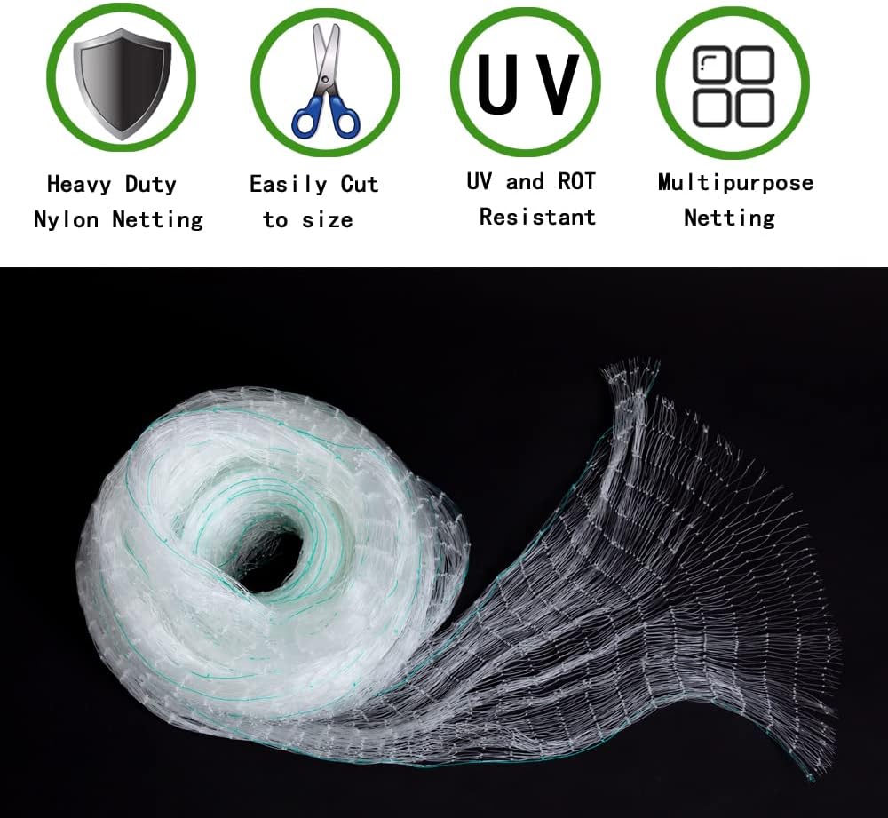 Cat Net Balcony Net Tear Resistant Transparent,High-Strength and Sturdy Staircase Railing Net,Anti Bird Net,Pet Safety Net (10x20ft,Color:Transparent) - Image 5