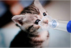 Side view of Nicehel feline asthma spacer package with detailed pet instruction manual.