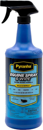 Pyranha equine repellent close up of brand logo