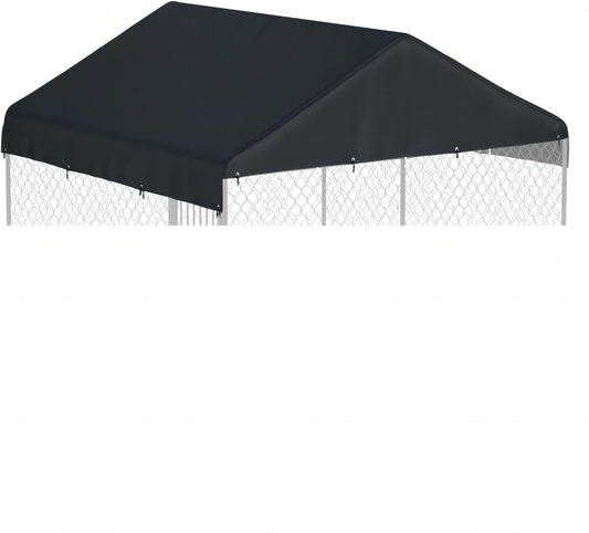 MDHAO dog kennel cover front view outdoor pet enclosure canopy