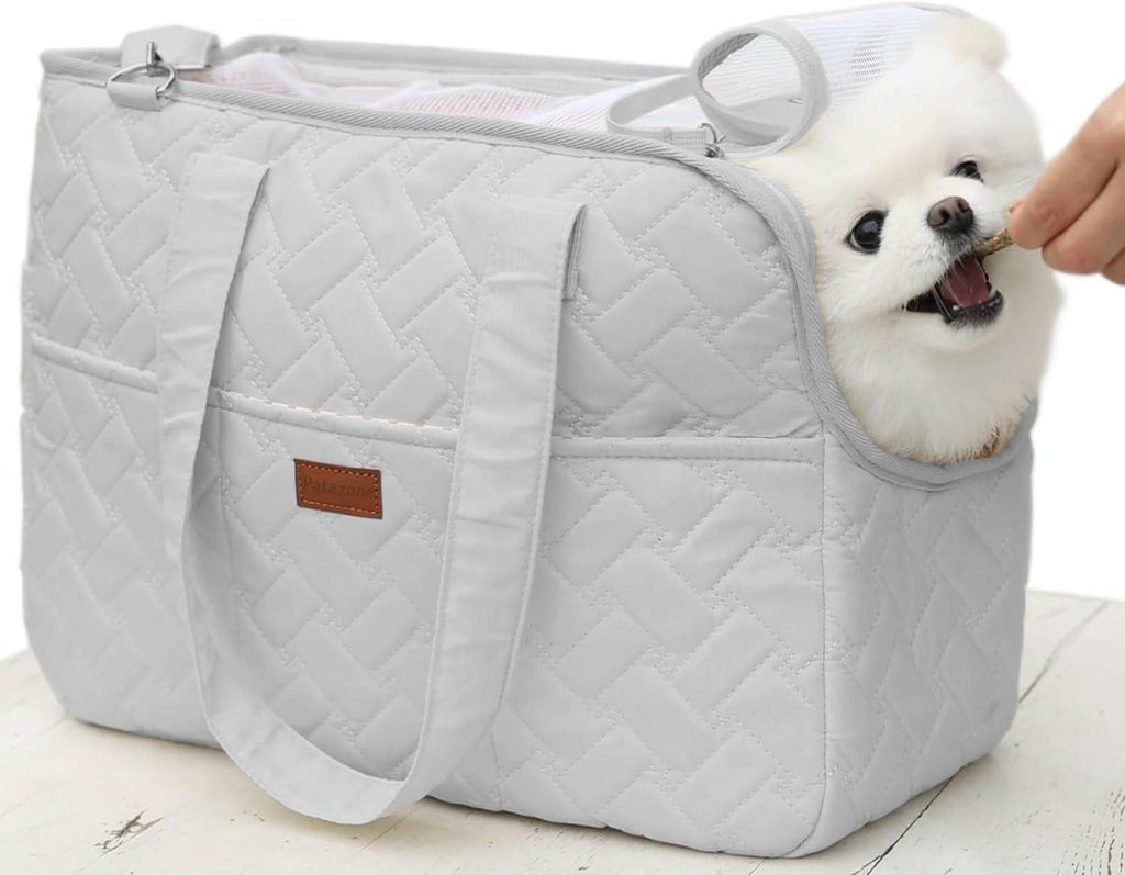 Small Dog Purse Rabbits Carrier Bag,Adult Cat/Puppy Carriers Bunny Bag with Multiple Pockets,Breathable Mesh Soft Cushion,Traveling Pets Tote Picnic Outdoor 15lb (Grey2, Large) - Image 6