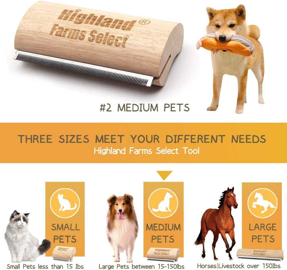 Highland Farms Select 5 inch stainless steel pet brush