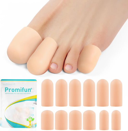 Promifun Silicone Toe Protectors front view for foot pain relief