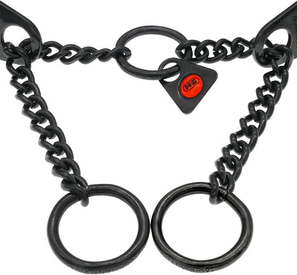 Detailed view of center plate on Herm Sprenger prong collar