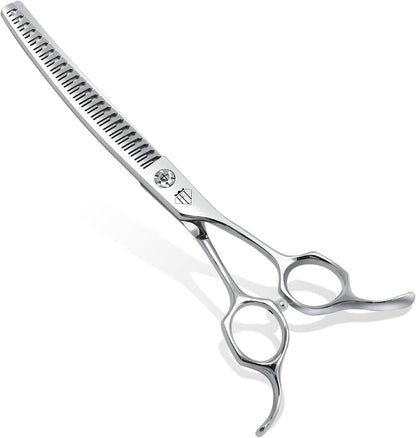 Professional Curved Thinning Scissors for Dog Grooming, 30-Degree Curvature, Japanese 440C for Trimming Dogs Cats and Other Pets face and paws (Curved Thinner) - Image 10