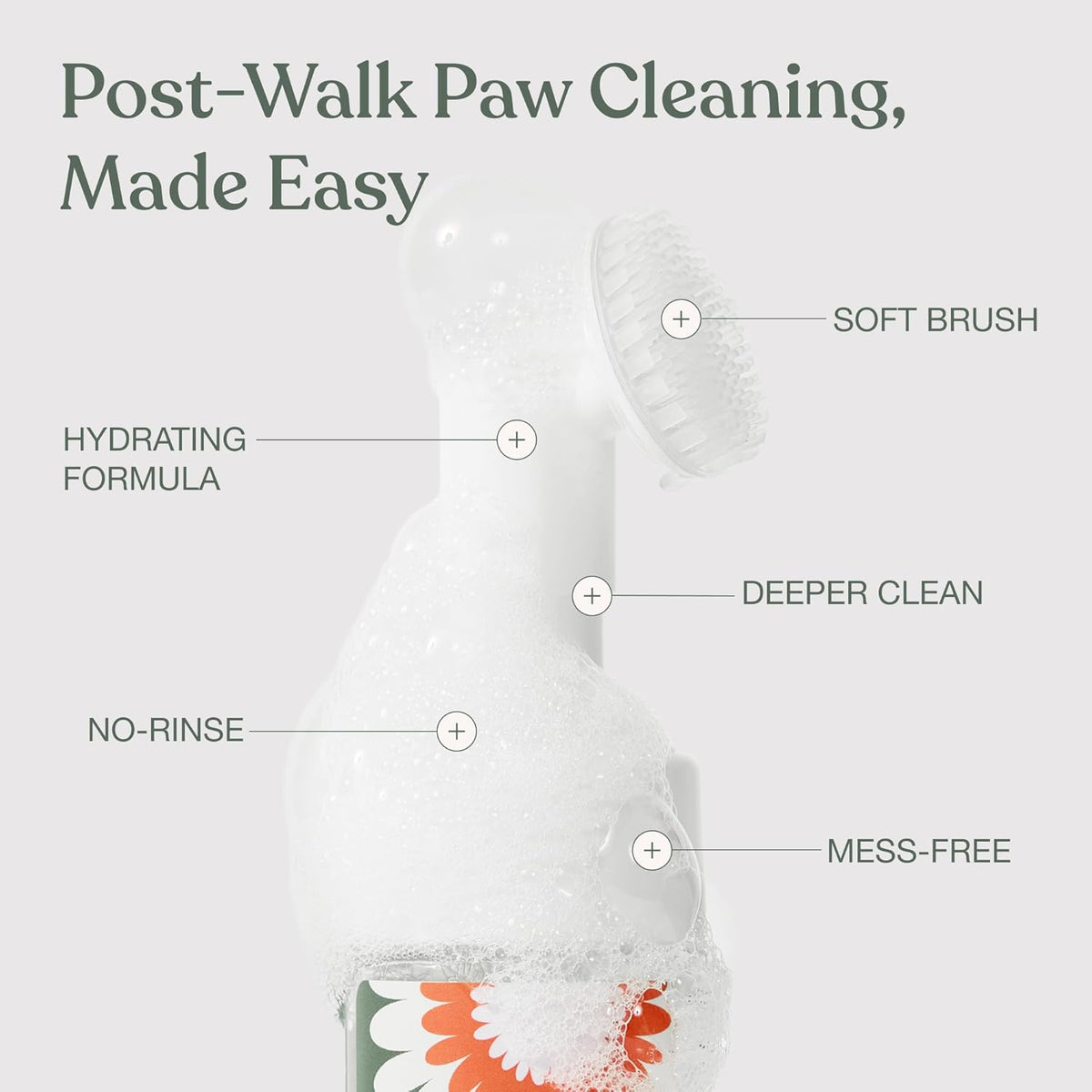 Dandylion dog paw cleaner showing the silicone brush bristles