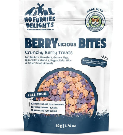 Treats, 100% All Natural Mini Bites for Rabbit Hamster Guinea Pig Chinchilla Pet Rat Mice Gerbil Bird Healthy Enrichment Bonding Rewarding Training Nature's Bites Variety Pack 50g - Image 11