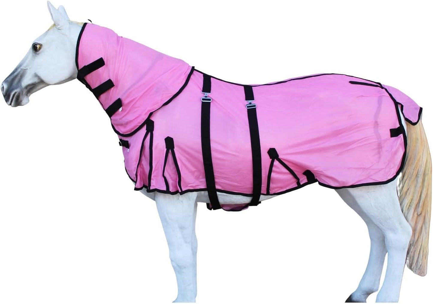 Challenger Horse Summer Scrim Mesh Full Neck Light Fly Sheet Bellyband Purple 73102 - Image 10