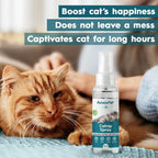 AmeizPet kitten behavior mist applied to plush interactive toys