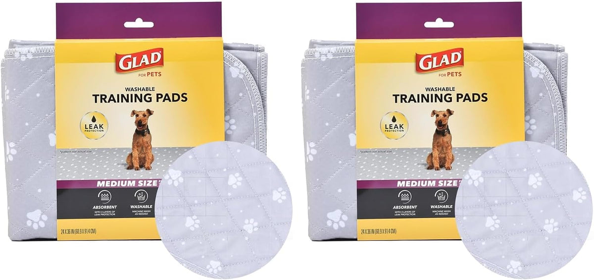 Glad for Pets washable training pads folded for storage
