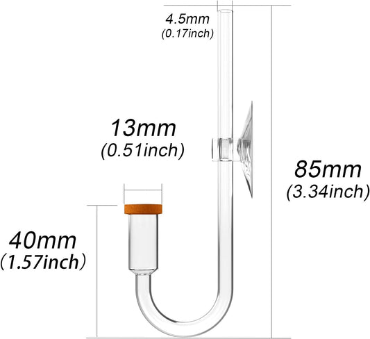 Fzone Neo Small 13mm aquarium diffuser generating ultra fine bubble mist inside a planted fish tank.