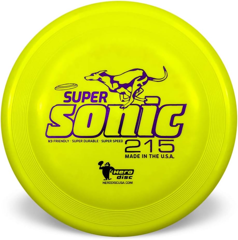 Hero Disc USA Super Sonic 215mm Taffy yellow dog flying disc front view