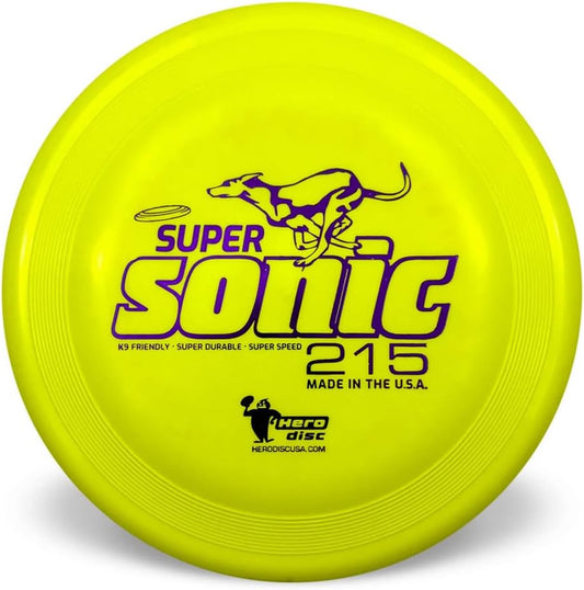 Hero Disc USA Super Sonic 215mm Taffy yellow dog flying disc front view