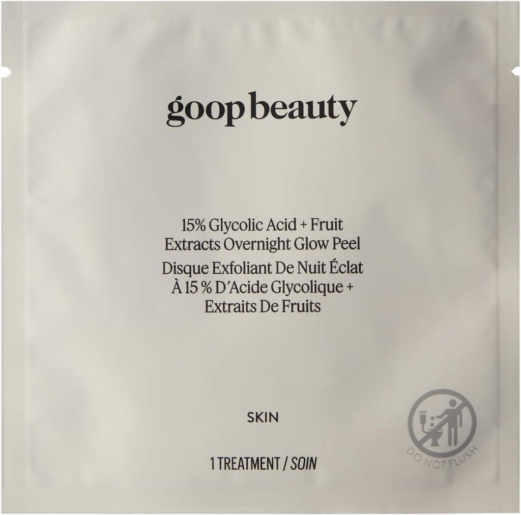 Goop Beauty 15% Glycolic Acid Exfoliating Pads front view packaging