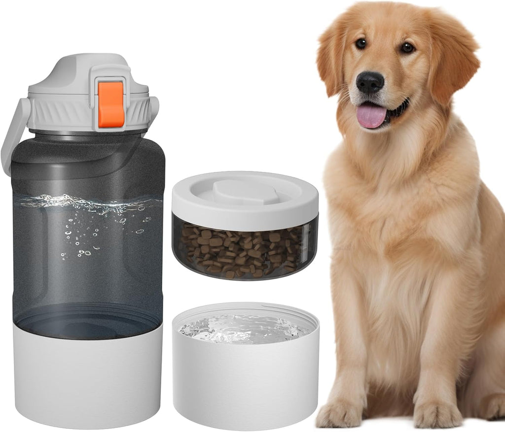 Cibaabo 53oz Large Dog Water Bottle with Water & Food Bowl, 3-in-1 Portable Pet Feeding & Hydration Dispenser for Large Dogs & Humans, Leak-Proof Tritan Bottle for Hiking, Camping, Walking, Car Trips - Image 11