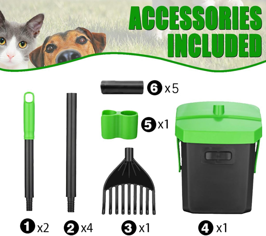 FUSBUNTY non bend pet poop clearing tool kit for large dogs.